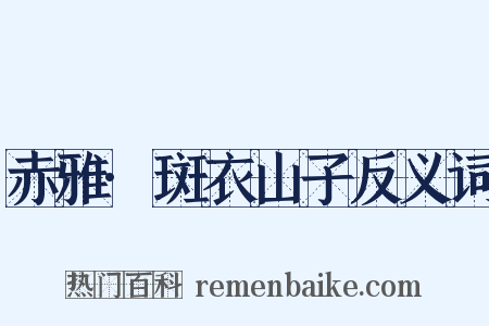 赤雅·斑衣山子反义词是什么意思的图片